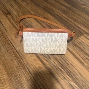 Michael Kors Brown and Cream Small Belt Bag